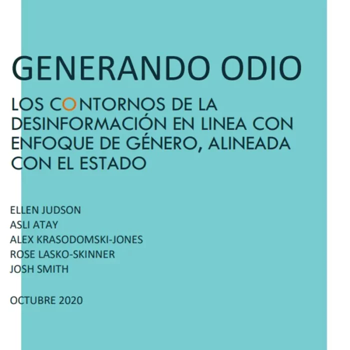 Generando odio. Los contornos de la desinformación en línea con enfoque de género, alineada con el estado