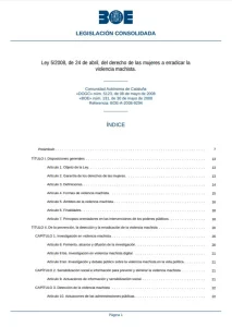 Ley 5 2008, de 24 de abril, del derecho de las mujeres a erradicar la violencia machista de Cataluña