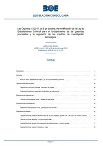 Ley Orgánica 13 2015, de 5 de octubre, de modificación de la Ley de Enjuiciamiento Criminal